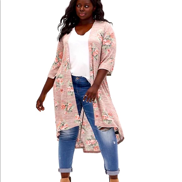 torrid Other - Torrid Taupe Floral Kimono Size 3( 22-24)